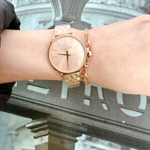 Michael Kors MK4462 Mini Pyper Rose Gold-Tone Watch Set